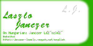 laszlo janczer business card